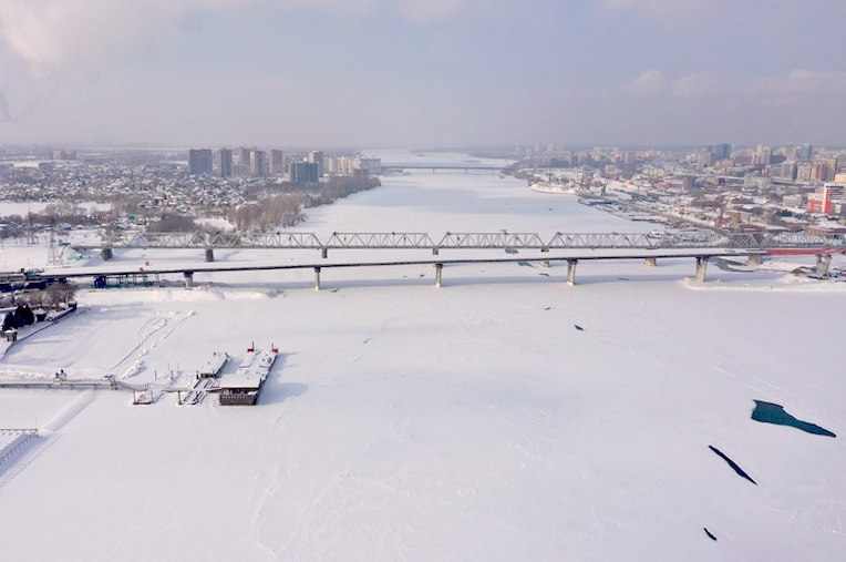 Фото Группа «ВИС» показала новые фото четвёртого моста в Новосибирске с высоты птичьего полёта 3